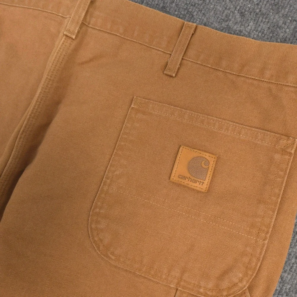 Carhartt Washed Duck Flannel Lined Work Pants Mens 42X32 Brown Made In‎ USA NEW